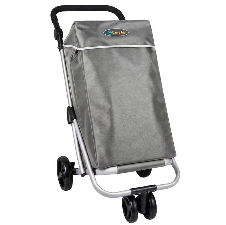 Carrito Compras Plegable Premium Supermercado Feria Cooler Color Gris