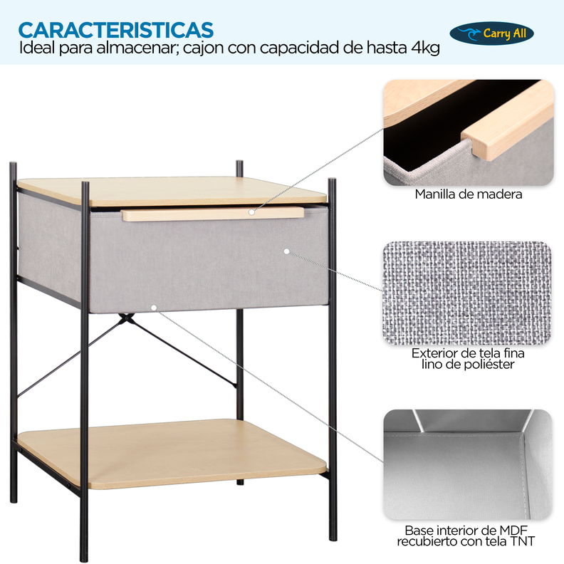 Velador 2 Niveles Carry All® Línea Minimalist -3