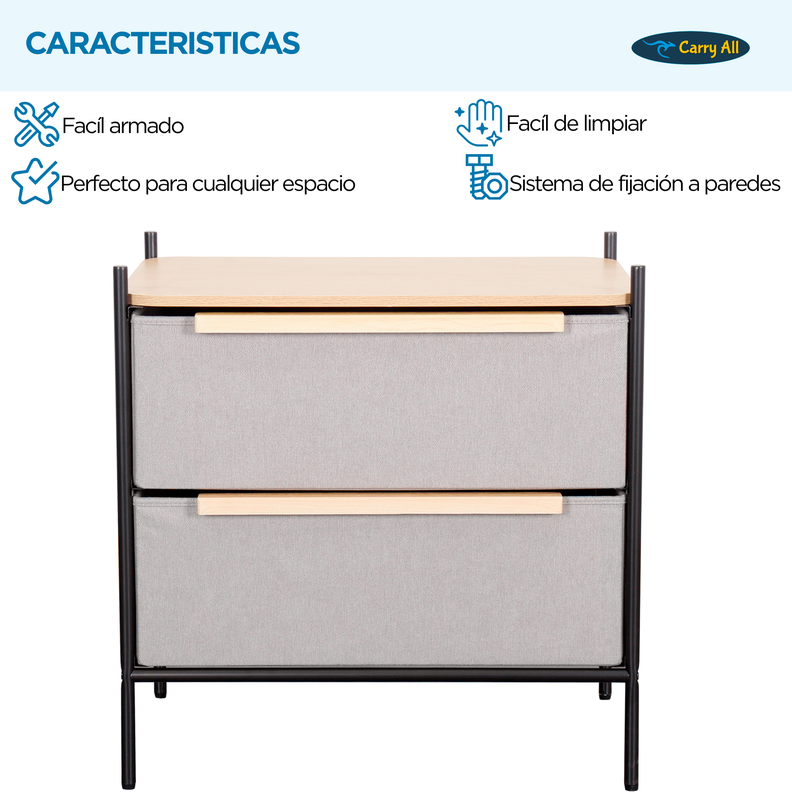 Velador Cajonera Carry All  Línea Minimalist -4