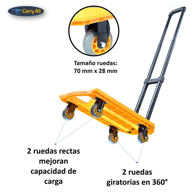 Carro Plegable De Carga Tipo Plataforma 100 Kilos Yegua-2