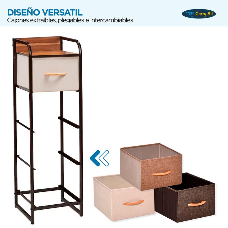 Velador Cajonera 4 Cajones Carry All® Linea Hogar-5