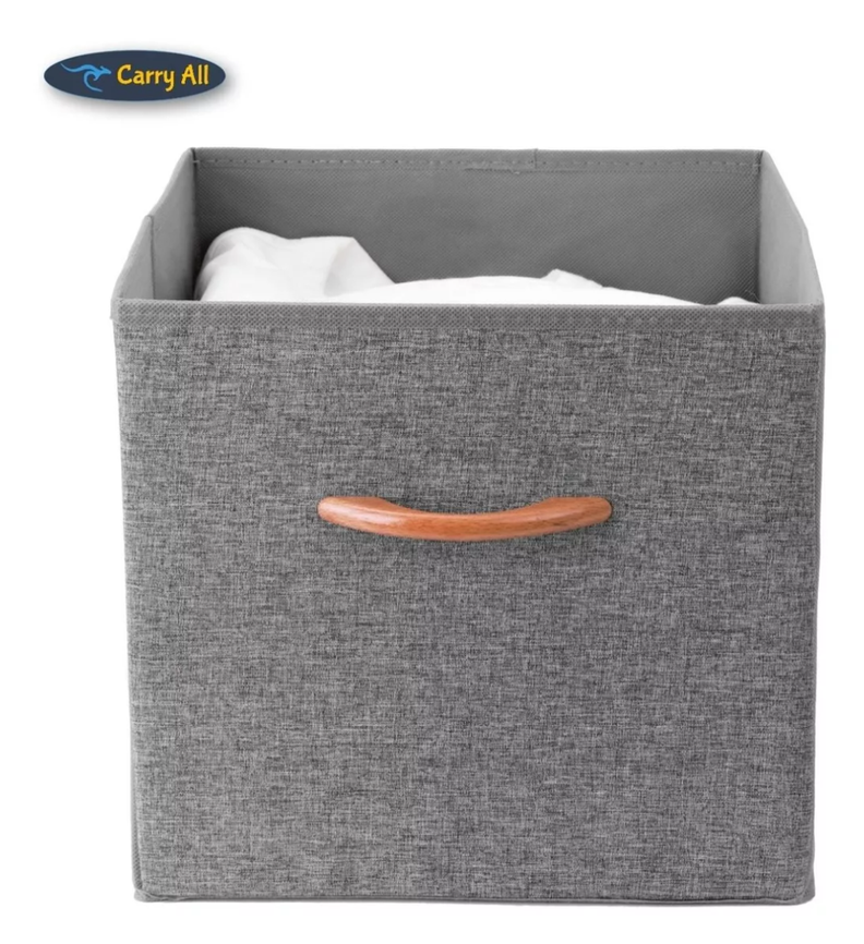Pack 3 Cajas Cubo Organizador Plegable De Tela-1