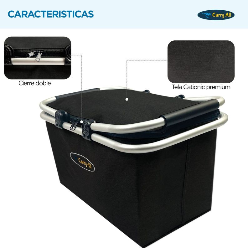 Canasto Cesta Plegable  27 Litros Carry All® -1