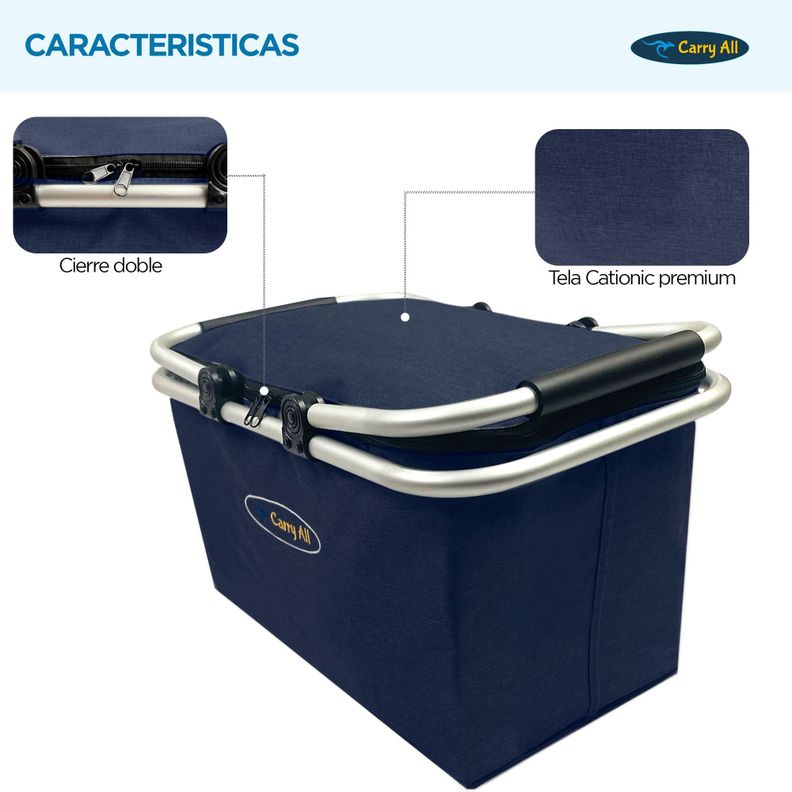 Canasto Cesta Plegable 27 Litros Carry All® -1