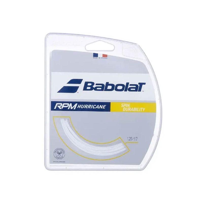 CUERDA TENIS BABOLAT RPM  HURRICANE 1.30MM 12M - BLANCO