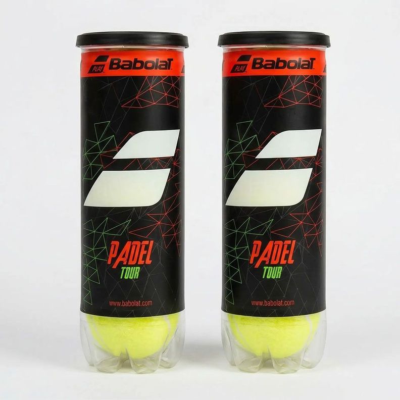 TOP SALE 2 TARROS PELOTAS PADEL BABOLAT TOUR PREMIUM - 3 UNIDADES POR TARRO