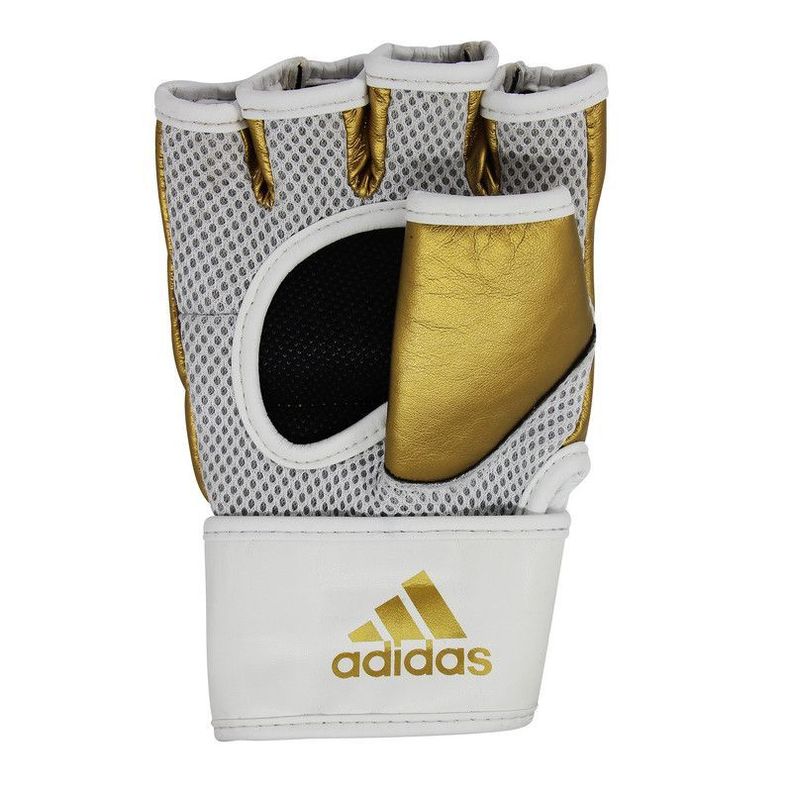 Guantes De MMA Adidas Speed Blanco Dorado-1