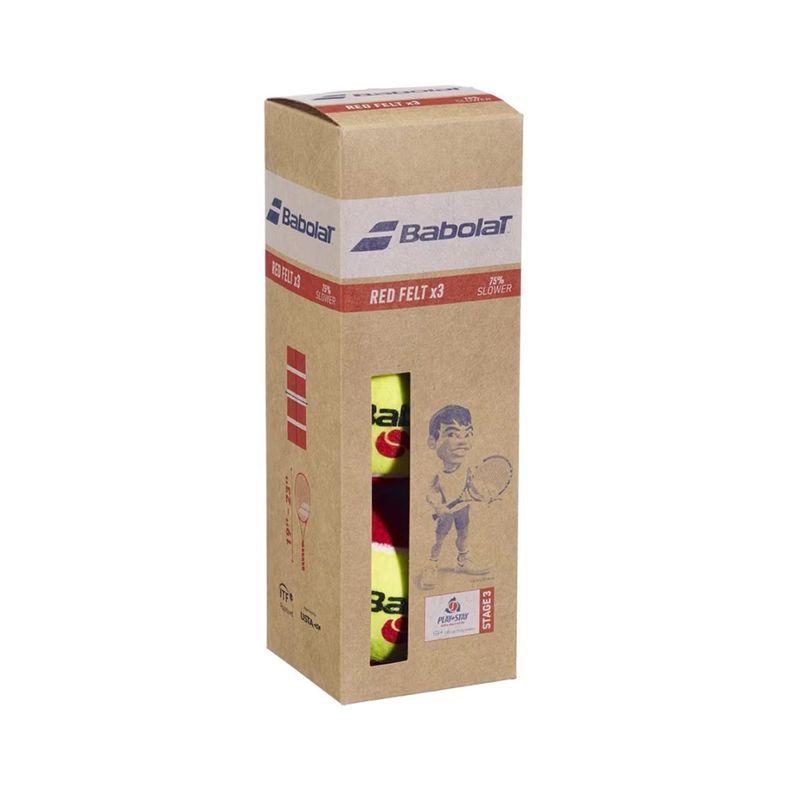 PELOTAS DE TENIS BABOLAT RED FELT X3-0
