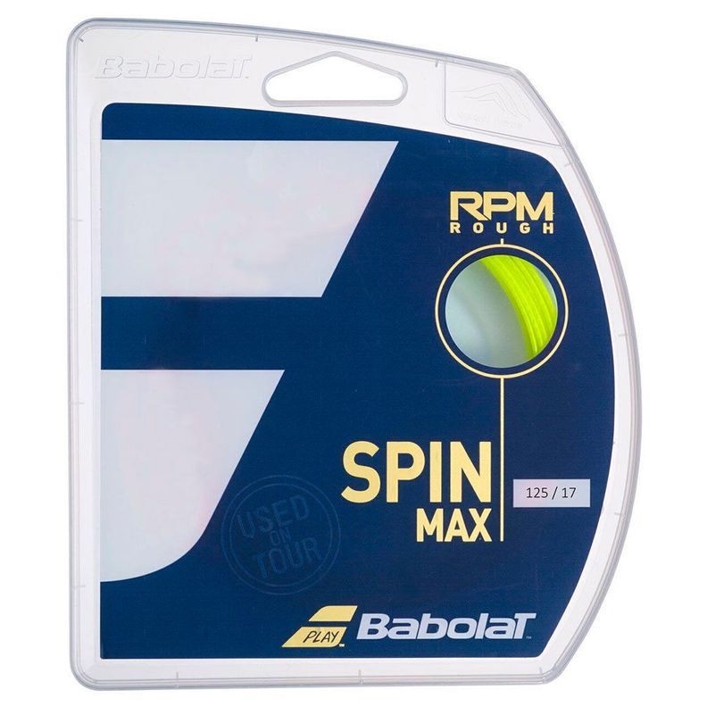 CUERDA TENIS BABOLAT RPM ROUGH 12 MTS - 1.25 - (AMARILLO)