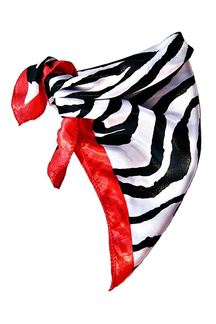 Pañuelo Bandana Cebra Rojo Viva Felicia-0