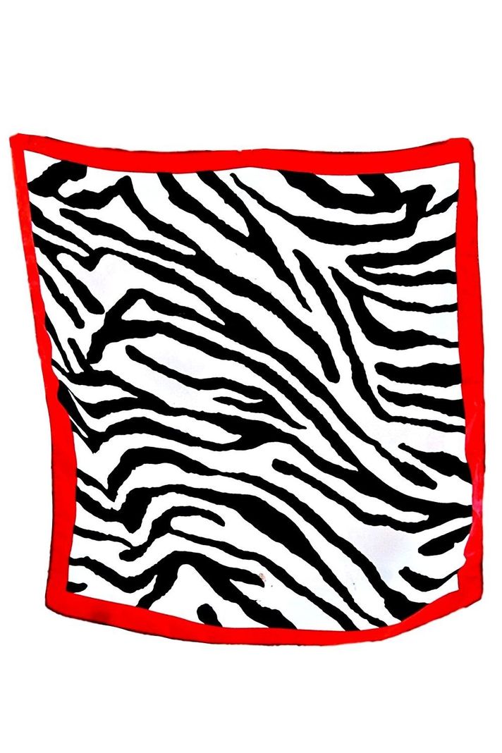 Pañuelo Bandana Cebra Rojo Viva Felicia-1