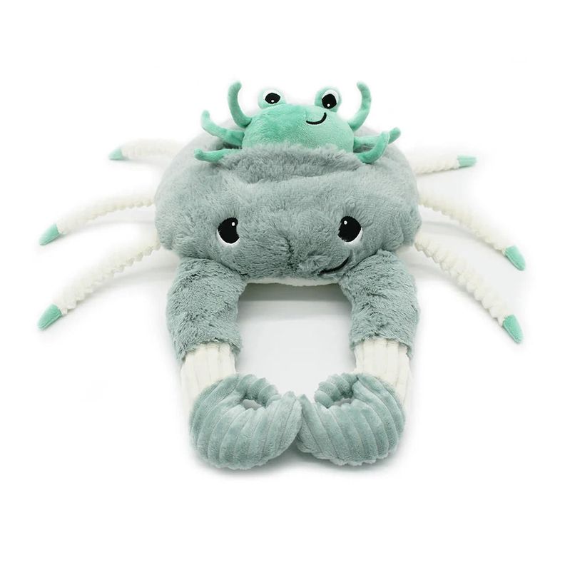 Peluche Cangrejo Cassecou Mama y Bebe - Menta Verde Claro