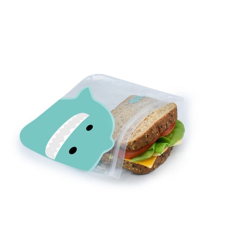 Pack de 4 Bolsas Reutilizables Para Snacks Bulldog-Tiburón-2