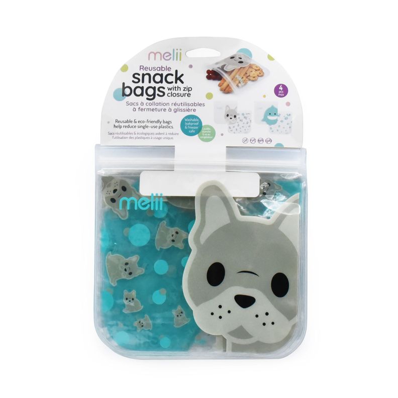 Pack de 4 Bolsas Reutilizables Para Snacks Bulldog-Tiburón-6