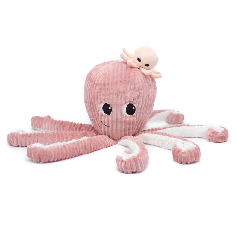 Peluche Pulpo Filou Mama y Bebe - Rosa Rosado