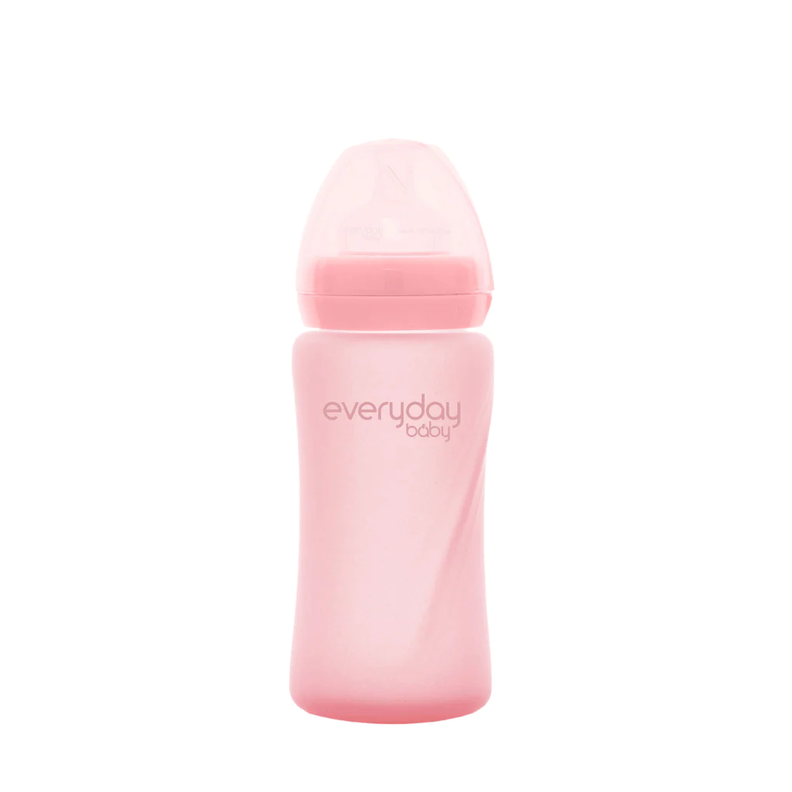 Mamadera De Vidrio Healthy 240ml Rosado-0