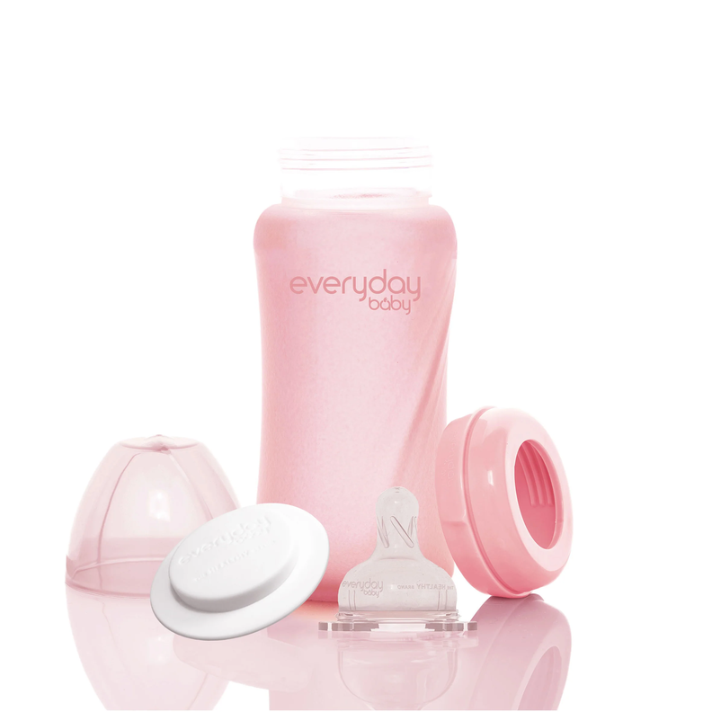 Mamadera De Vidrio Healthy 240ml Rosado-2