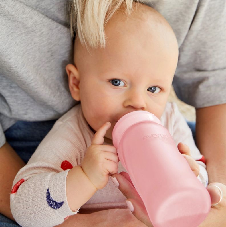 Mamadera De Vidrio Healthy 240ml Rosado-3