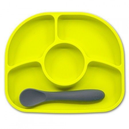 Set De Plato Y Cuchara De Silicona Yümi Lima-0
