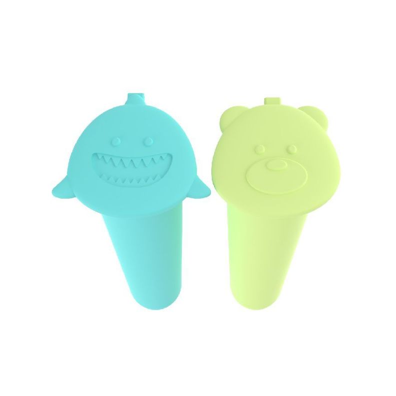Pack De 2 Moldes De Silicona Para Helado Push Up Tiburón - Oso-1