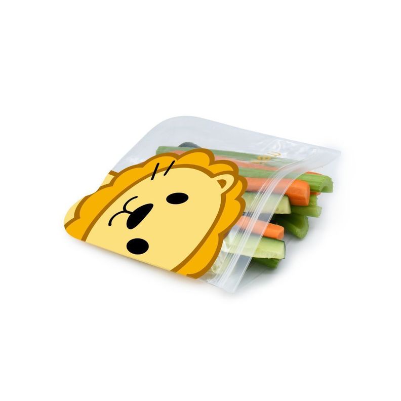 Pack de 4 Bolsas Reutilizables Para Snacks Dino-Leon-1