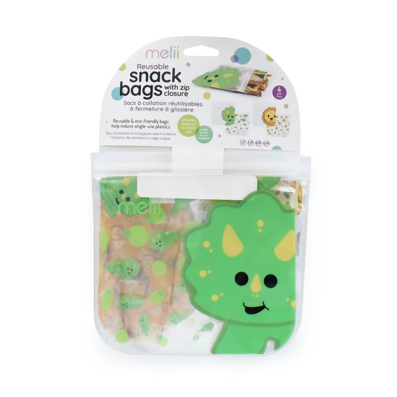 Pack de 4 Bolsas Reutilizables Para Snacks Dino-Leon-6