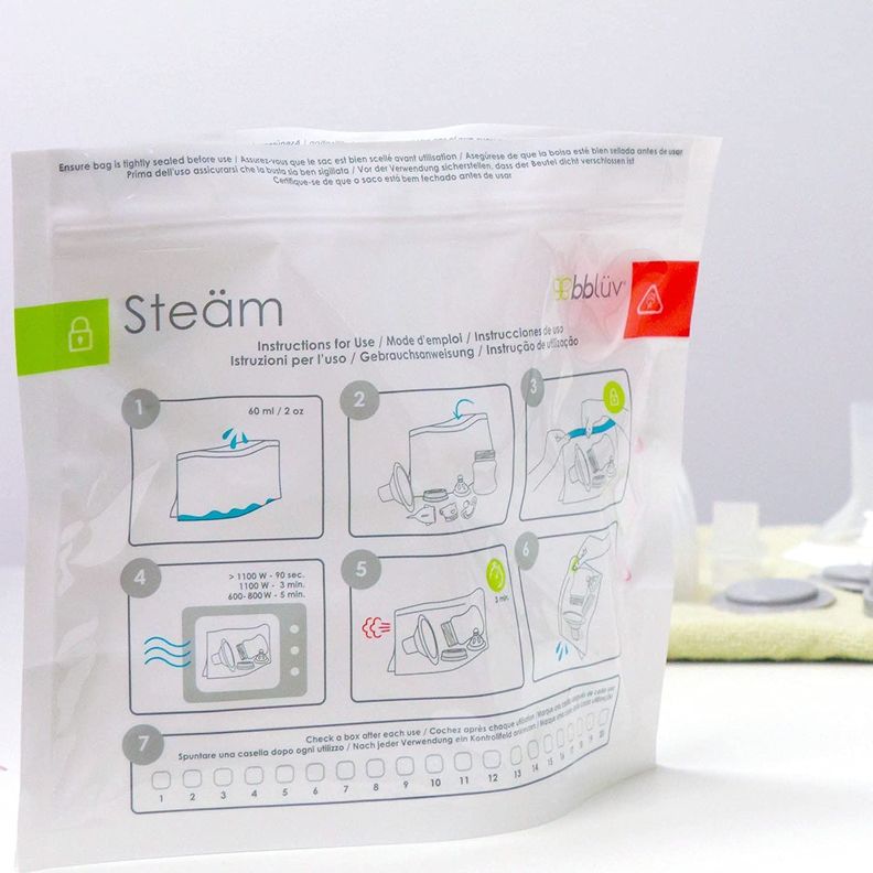 Bolsas Esterilizadoras De Vapor Rápido Para Microondas Steäm-1