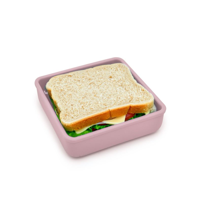 Contenedor De Silicona Para Sandwich Rosado-1