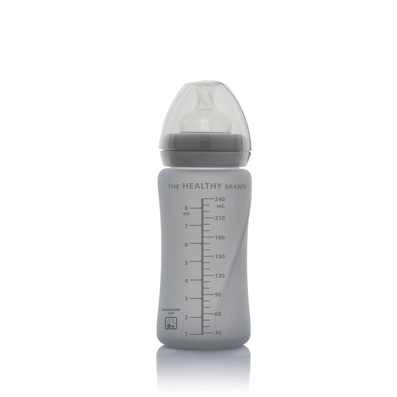 Mamadera De Vidrio Healthy 240ml Gris-1