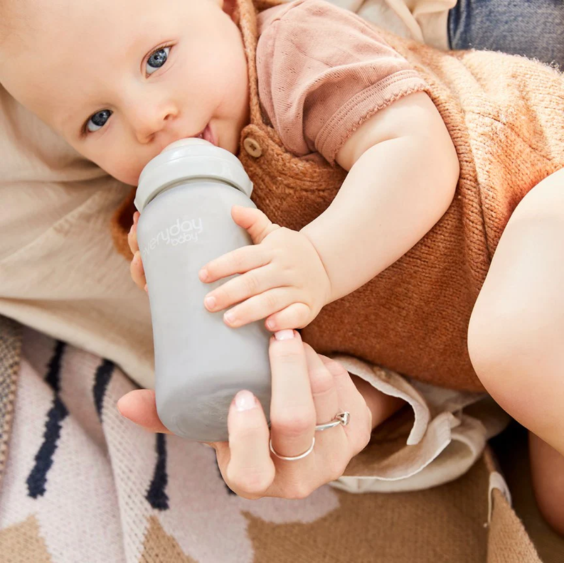 Mamadera De Vidrio Healthy 240ml Gris-4