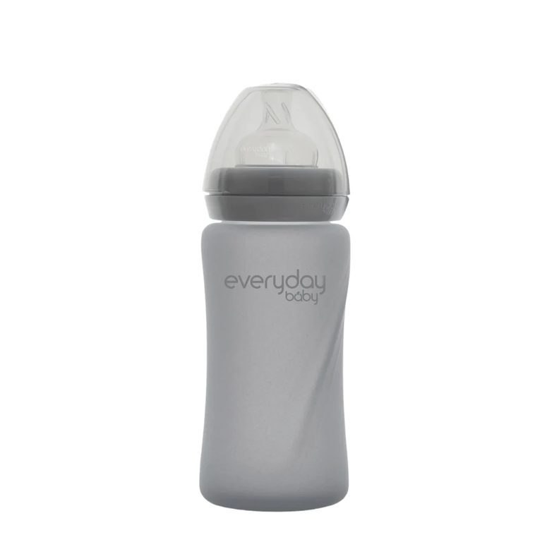 Mamadera De Vidrio Healthy 240ml Gris-0