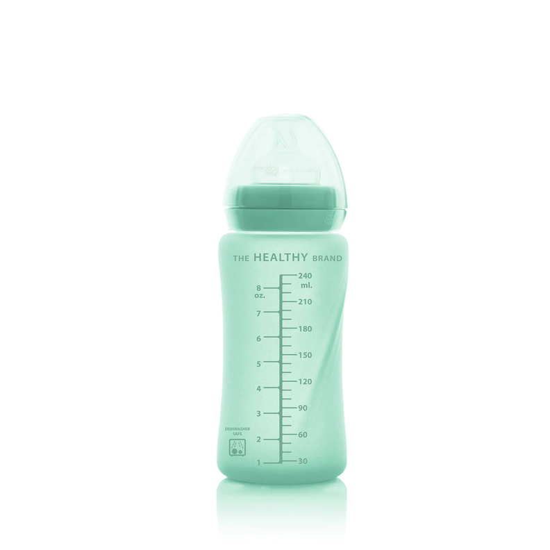 Mamadera De Vidrio Healthy 240ml Verde-1