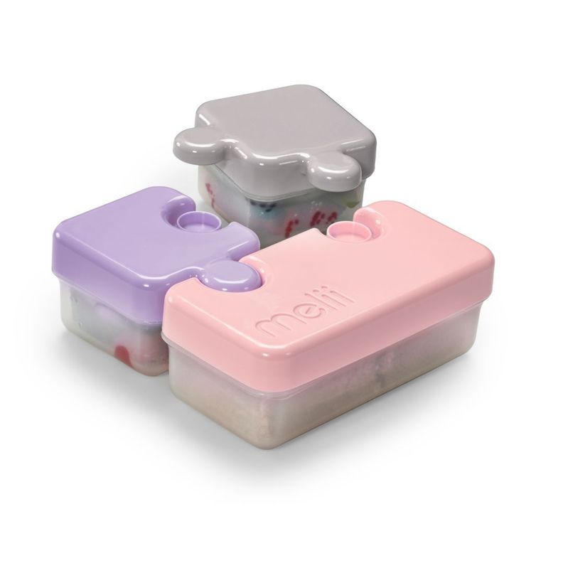 Contenedor De Alimentos Puzzle Rosa-1