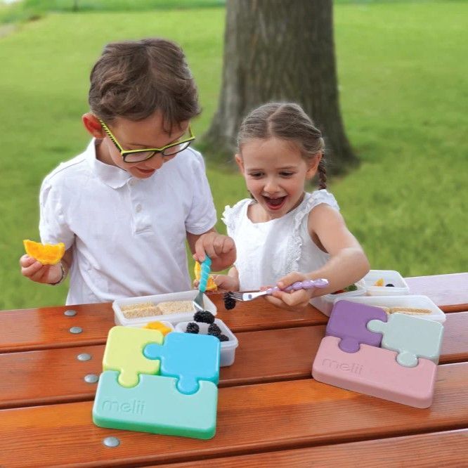 Contenedor De Alimentos Puzzle Rosa-6