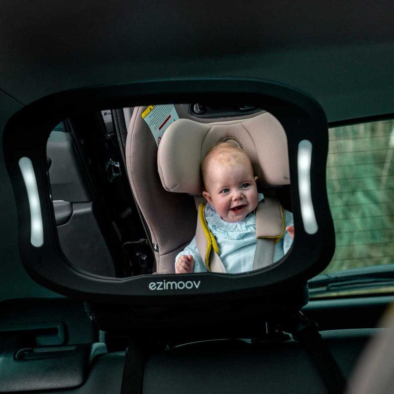 Espejo Retrovisor Infantil Con Luz LED Para Auto-4