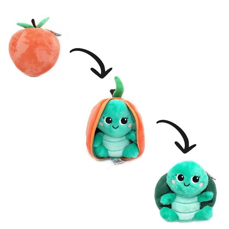 Peluche Reversible Corvet La Tortuga - Durazno-1