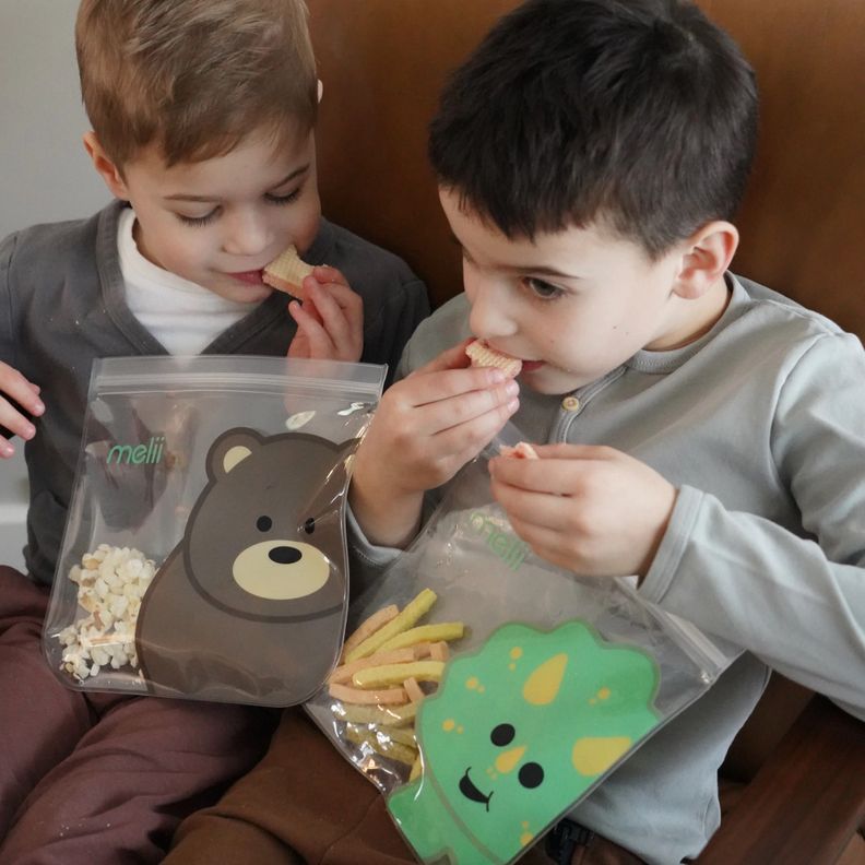 Pack de 4 Bolsas Reutilizables Para Snacks Panda-Oso-5