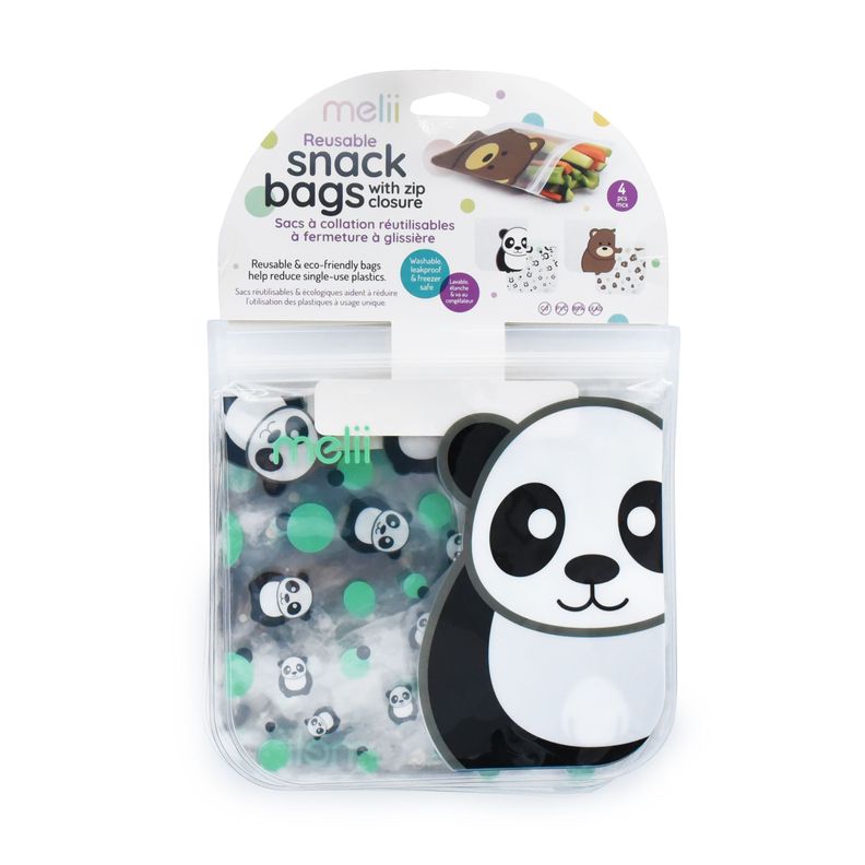 Pack de 4 Bolsas Reutilizables Para Snacks Panda-Oso-6
