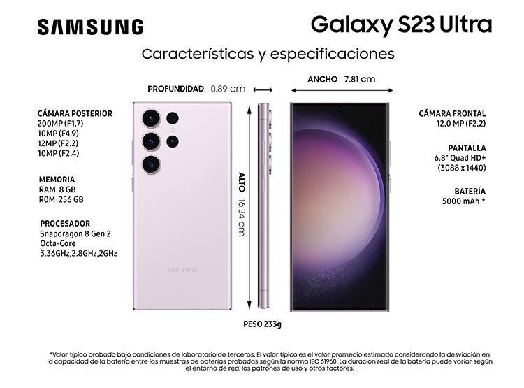 Samsung Galaxy S23 Ultra 5G 512GB - Reacondicionado - Rosa Samsung