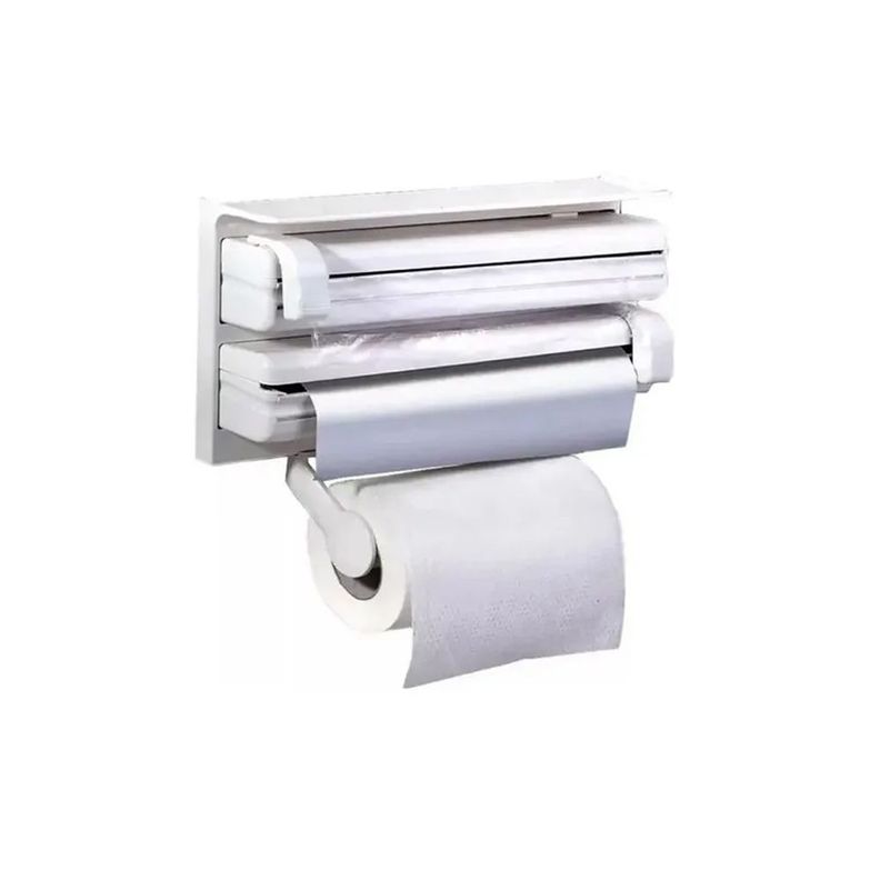 Porta Rollo Toalla Nova Triple Dispensador Cocina Alusa Film-0