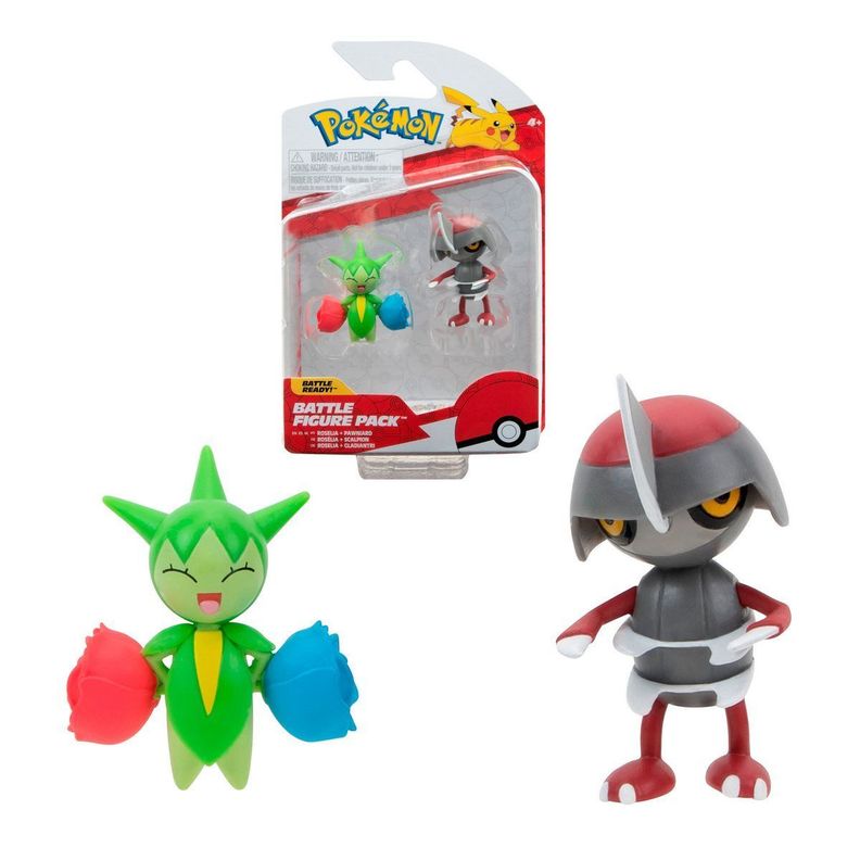 Figura: Pokémon Battle Figure - Roselia y Pawniard-0