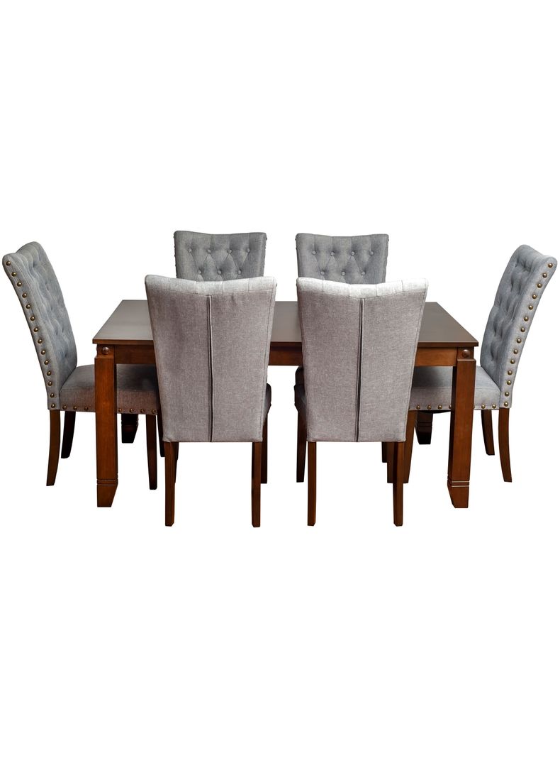 Comedor de madera 6 sillas  modelo Grecia Silver-3