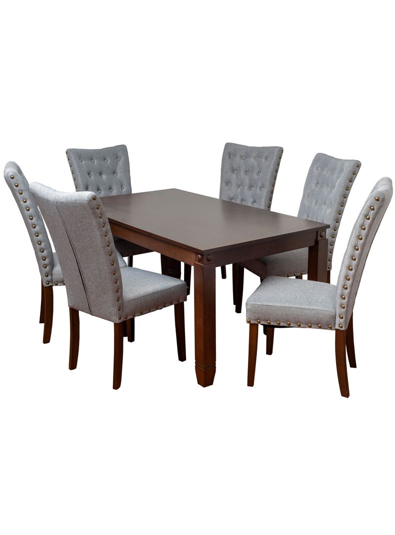 Comedor de madera 6 sillas  modelo Grecia Silver-4