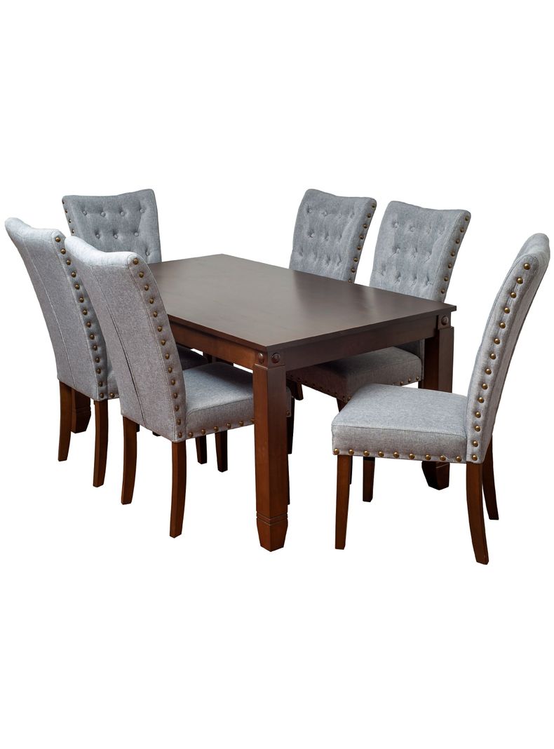 Comedor de madera 6 sillas  modelo Grecia Silver-0