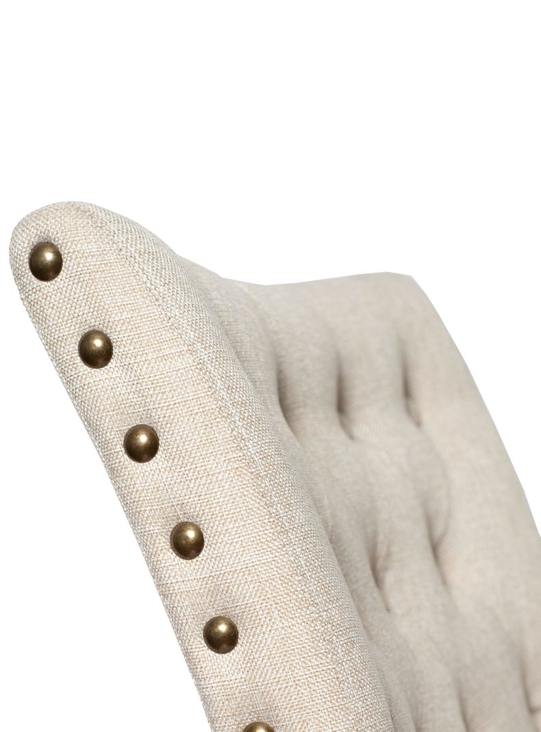 Comedor de madera con 6 sillas  Capitoné Beige-6