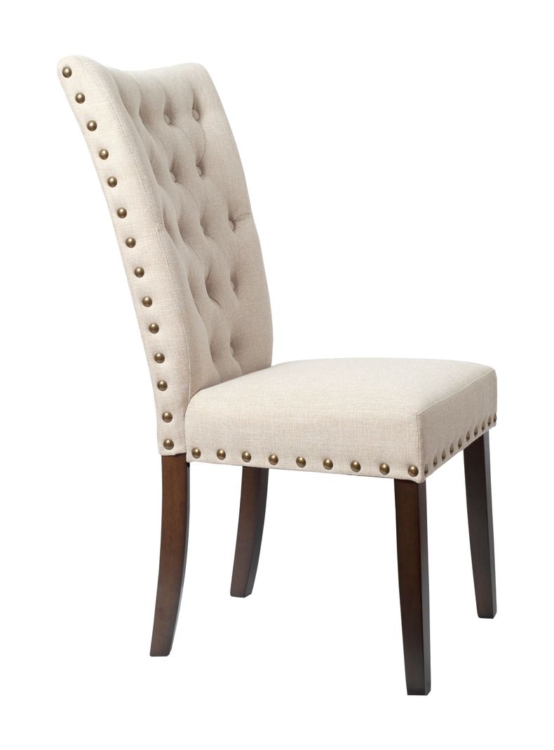 Comedor de madera con 6 sillas  Capitoné Beige-5