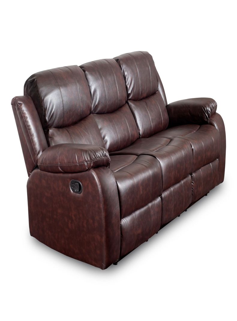 Pack Berger reclinable 3 cuerpos mas dos sofas de  cuerpo ( 3+1+1) color Brown dark-3