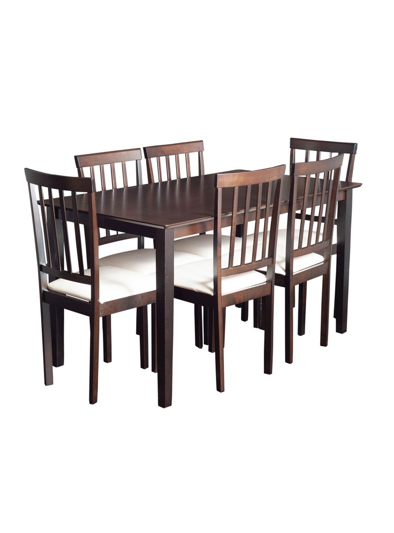 COMEDOR MADERA 6 SILLAS COLOR CHOCOLATE modelo manchester-0
