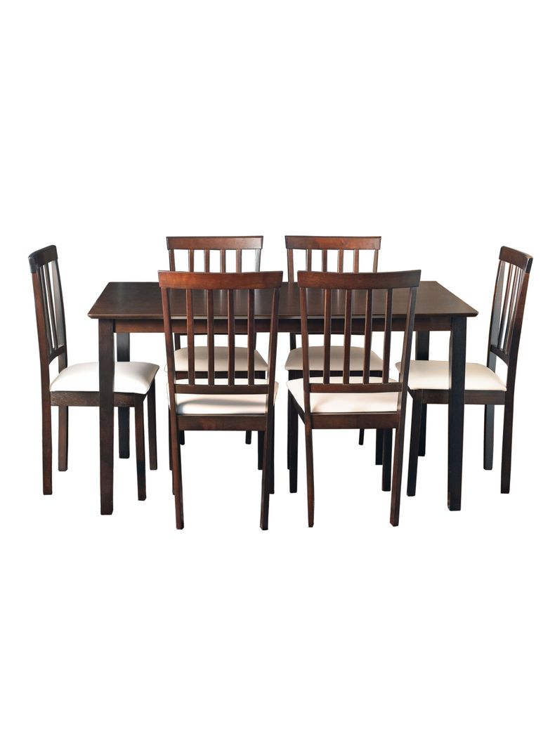 COMEDOR MADERA 6 SILLAS COLOR CHOCOLATE modelo manchester-1