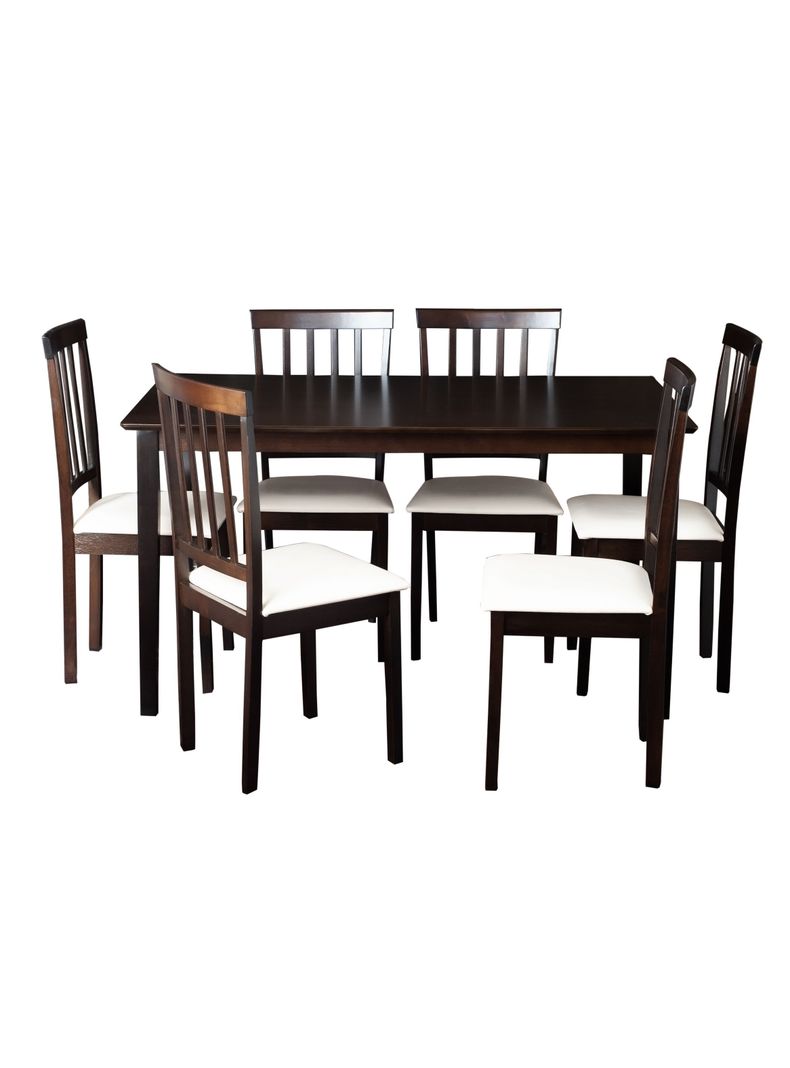 COMEDOR MADERA 6 SILLAS COLOR CHOCOLATE modelo manchester-2